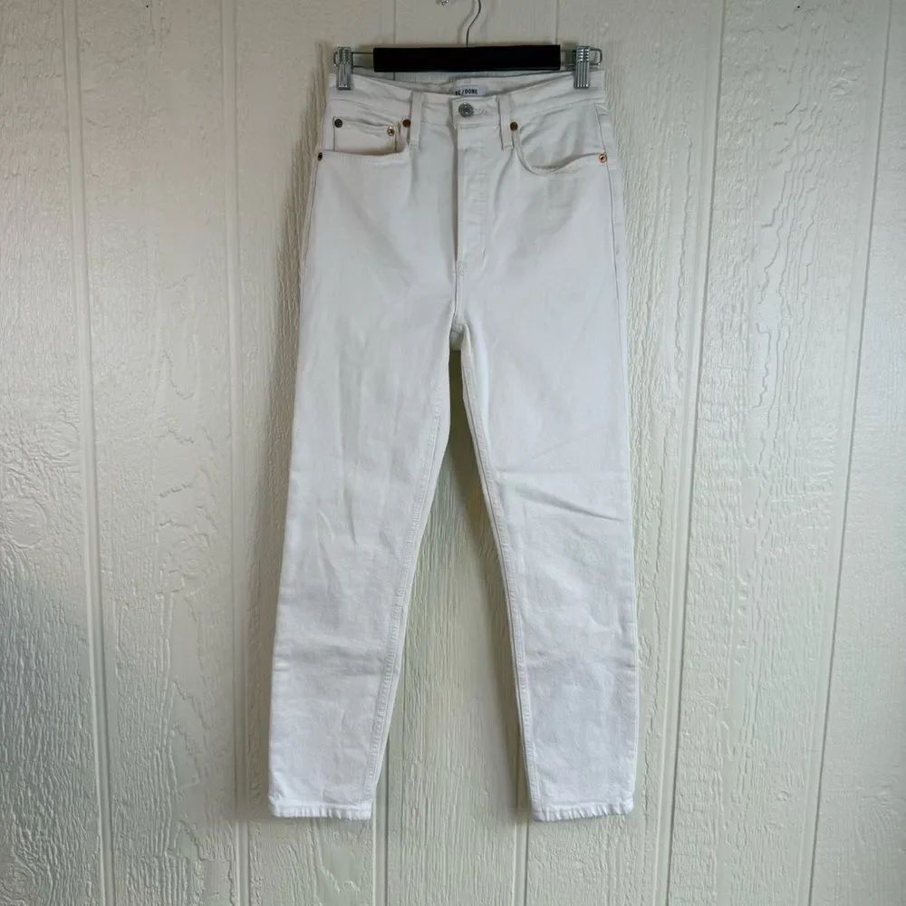 Re/Done 90s High Rise Ankle Crop Slim Straight
